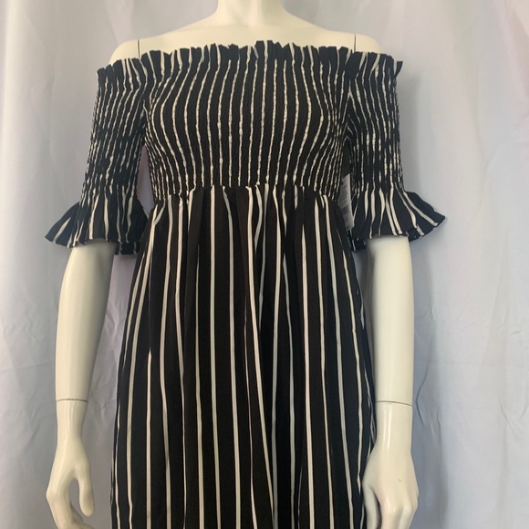 Design Lab Striped Strapless Dress - Picture 1 of 12